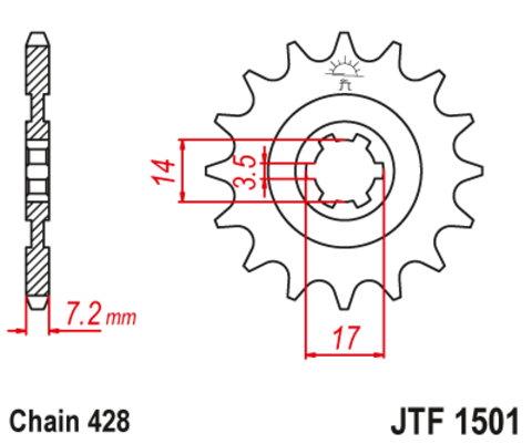 Звезда ведущая JTF1501-14