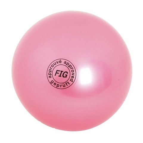 Мяч для худ. гимнастики (19 см, 420 гр) розовый AB2801 (Ларс) (35761)