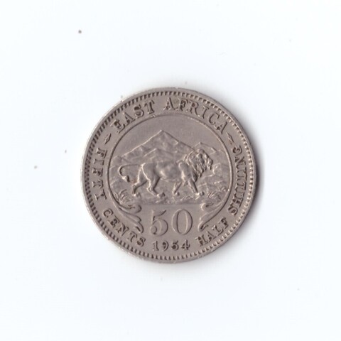 Британская Восточная Африка 50 центов 1954 г XF