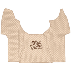 Ковры SCANIA 6 серии P (автомат), (экокожа, бежевый, бежевый кант, коричневая вышивка)