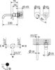 Cezares LEAF-BLI2-20-L-01-W0 LEAF-BLI2-20-L-01-W0 Смеситель для раковины встраиваемый однорычажный, на два отверстия, длина излива 20 см, исполнение Хром