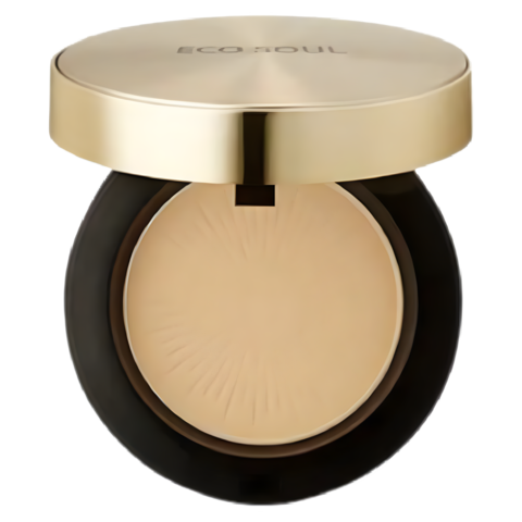 The Saem Eco Soul Luxury Gold Pact 23 Natural Beige Пудра компактная золотая 23 тон
