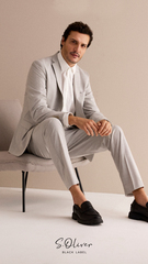 s.O PURE: классические брюки в клетку из эластичной ткани Black Label