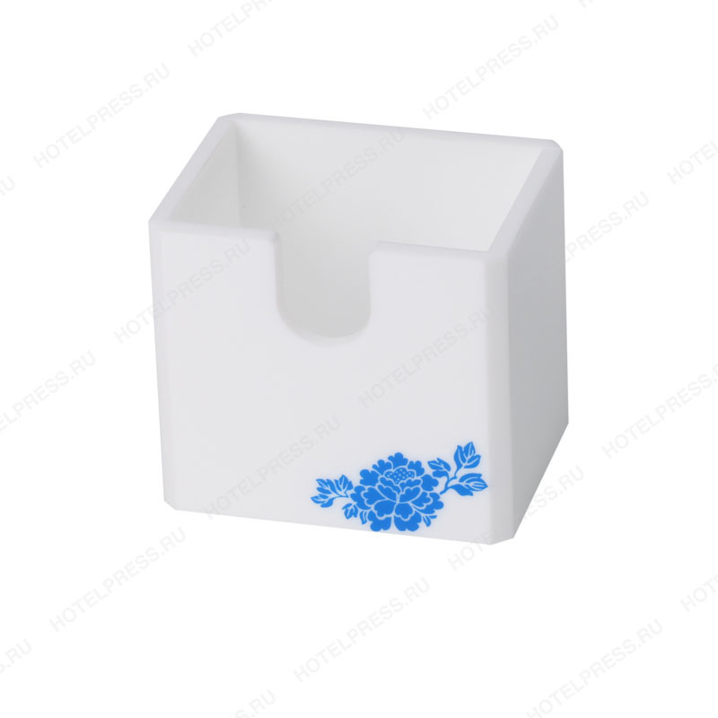 Белый акриловый набор с синим цветком для гостиничных номеров