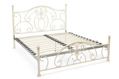 Кровать металлическая Элизабет (ELIZABETH) 180*200 см (King bed), Античный белый (Antique White)