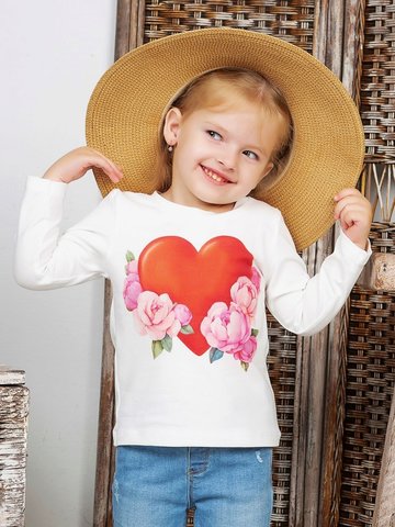 Лонгслив "Сердце и цветы"