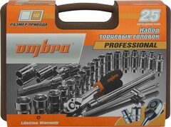 Ombra 911225 Набор головок торцевых с аксессуарами 1/2