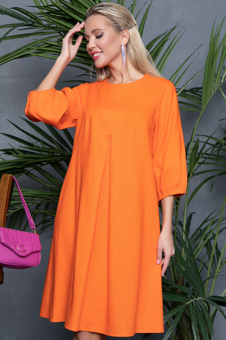 <p>Оригинальный фасон платья "Лилия" из новой коллекции бренда ELZA-2023 подчеркнет Вашу индивидуальность. Платье свободного кроя, рукав пышный 3/4. <span>&nbsp;Длины: (46-48р-98см,50-52р-100см).</span></p>