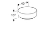 Geberit VariForm Раковина с установкой на столешницу круглой формы, D=40 см, без отв. под смеситель, без отв. перелива