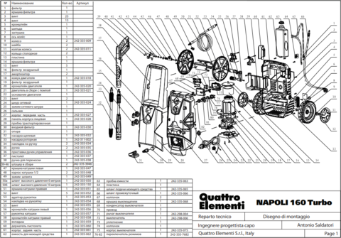 Переключатель режимов QUATTRO ELEMENTI NAPOLI 160 Turbo (242-335-7682)