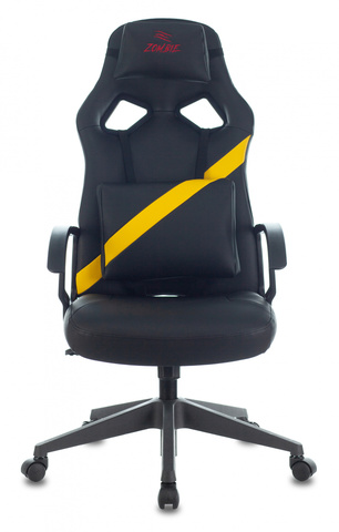 Кресло игровое Zombie DRIVER черный/желтый искусственная кожа с подголов. крестовина пластик Бюрократ
