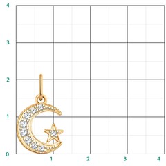 3329 - Мусульманская подвеска из красного золота