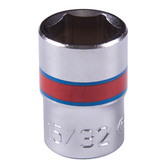 KING TONY (233515S) Головка торцевая стандартная шестигранная 1/4", дюймовая 15/32"