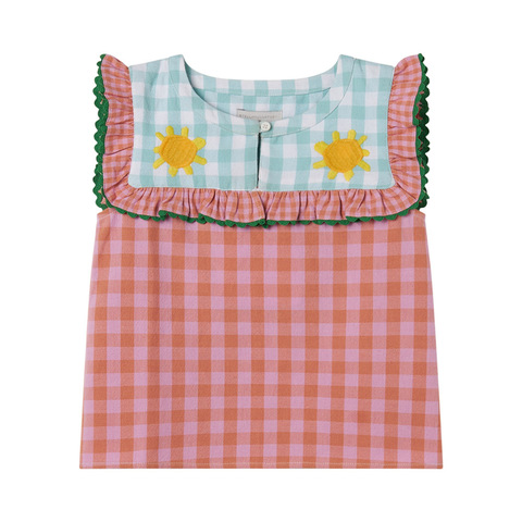 Блуза Stella McCartney Kids Check Flower