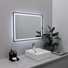 Fixsen FX-2080B Зеркало Fixsen FX-2080B с подсветкой LED, прямоугольное 80х60см, цвет рамы черный