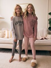 Пижама для девочки Next B83-697, 2 шт., Розовый, Серый