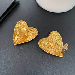 27346 - Серьги клипсы СЕРДЦА из латуни YSL