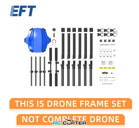 Рама сельскохозяйственного гексакоптера EFT-E616P aerops дрон распылитель (40*380mm, AS150, Pneumatic Connector Outlet 8mm, white)