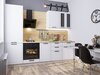 Прямая модульная кухня Глетчер-04 Айленд Силк - Дуб Вотан 2140*2700*600
