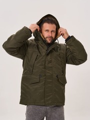 Куртка Аляска укороченная Husky Short 2 Nord Denali (серо-оливковая - r.grey/silver)