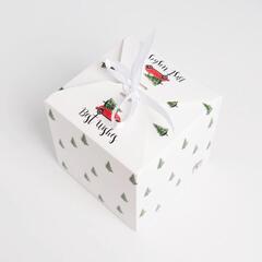 Коробка сборная одиночная куб, «С Новым годом», 12*12*12 см