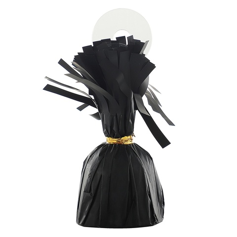 Грузик для шара, Конус, Черный сатин, 170 г, 1 шт.