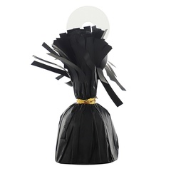 Грузик для шара, Конус, Черный сатин, 170 г, 1 шт.