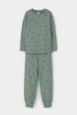 пижама  для мальчика  К 1561/весенний зеленый,гонки