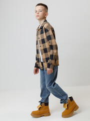 рубашка  для мальчика  КР 302538/коричневый 1038 Н015 к586