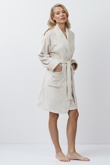 Халат женский ARUELLE EVA BEIGE (CREME) | Светло-бежевый