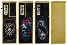 Зажигалки Турбо jet пламя кнопка винчестер металл Черепа (25шт*40бл)