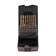 Набор сверл по металлу 1-10мм 19шт DIN338 HSSE-Co5 130° (пл. кейс) Terrax by Ruko A215214RO
