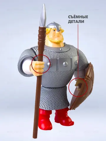 Набор фигурок Алеша Попович Илья Муромец Добрыня Никитич из мультфильма Три Богатыря