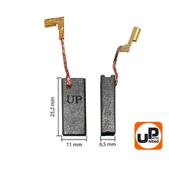 Щетка графитовая UNITED PARTS для MAKITA СВ-350 (аналог 194160-9) 6,5х11х25,2мм (90-0437)