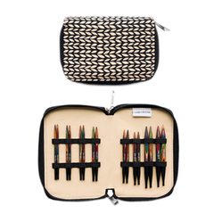 Lana Grossa Набор разъемных укороченных спиц, длина 8.5 см (дерево, многоцветные, ткань)