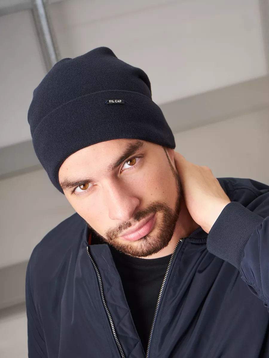 Шапка бини зимняя весенняя с флисом