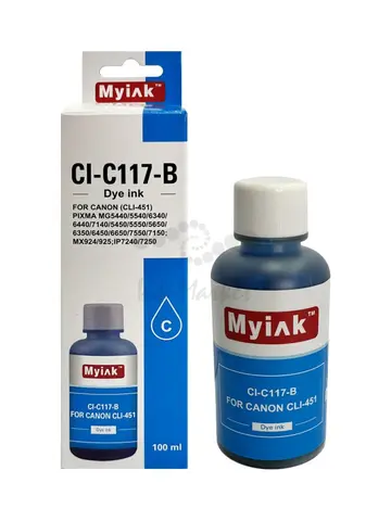 Чернила для CANON CLI-451C (100мл,cyan Dye) CI-C117-B Gloria™ MyInk