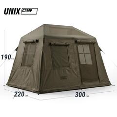 Надувная палатка UNIX Camp Vega 3х2 зеленый (+ навес)