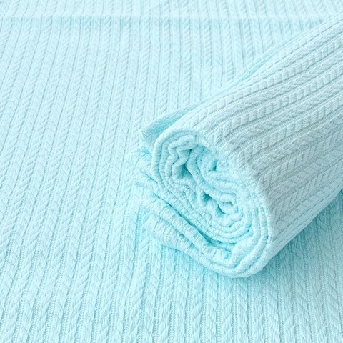 Плед вязаный "Мятно-бирюзовый"