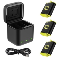 Зарядное устройство TELESIN LED Storage Charger Box + 3 аккумулятора для GoPro 9/10/11/12