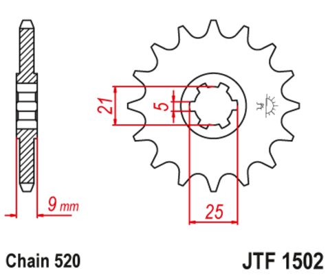 Звезда ведущая JTF1502-13