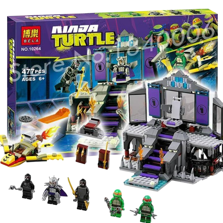 Конструктор Ninja Turtle "Спасение из логова Шреддера", 477 дет.