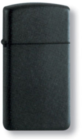 Зажигалка ZIPPO Slim Black Matte латунь/порошковое покрытие (1618)