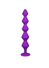 Фиолетовая анальная цепочка с кристаллом Chummy - 16 см. - 