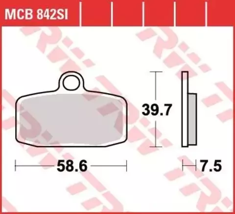 Колодки тормозные дисковые MCB842SI