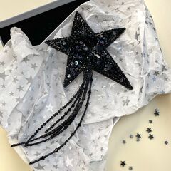 Брошь "Черная морская звезда"