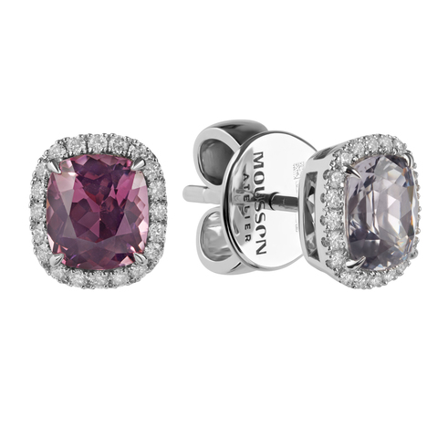 Серьги Пусеты со Шпинелью и Бриллиантами, E0015-41/2