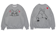 Свитшот двусторонний "Французский бульдог - любовь"