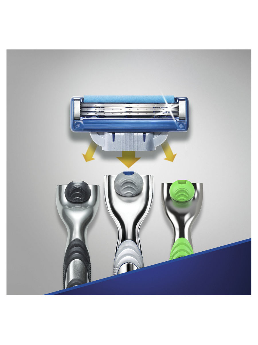 Лезвия для бритья Gillette MACH3 turbo в экономной упаковке (4 шт)