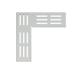Решетка для дренажного углового желоба 75 мм, оцинкованная сталь, арт. ADZ-R101R AlcaPlast фото